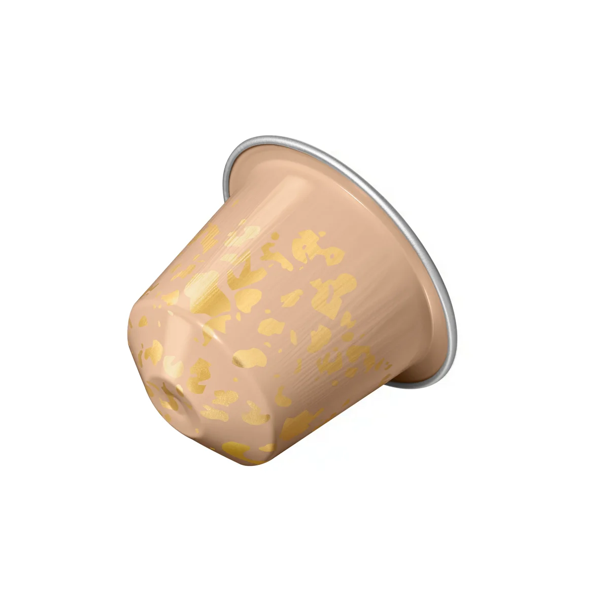 nespresso original infiniment gourmand (6) Кофейная капсула на белом фоне.