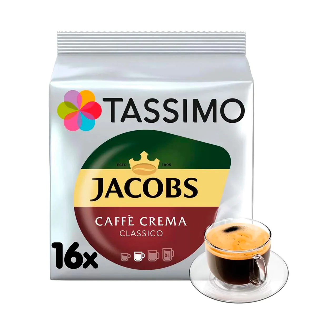 tassimo jacobs americano classico (16 порций) Капсулы TASSIMO Jacobs Caffe Crema.