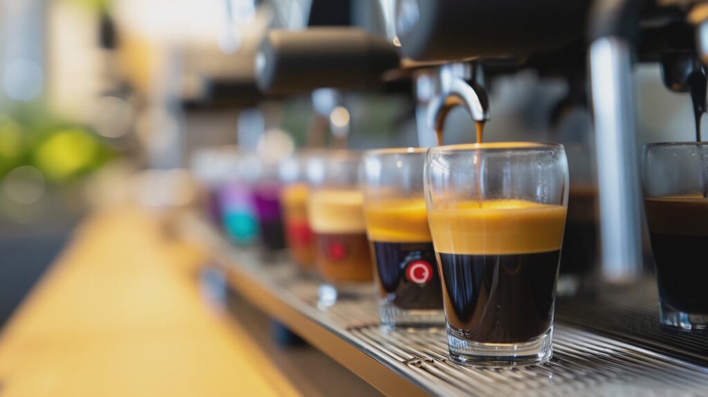 Эспрессо на кофемашине.