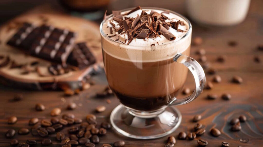 Кофе с шоколадной стружкой