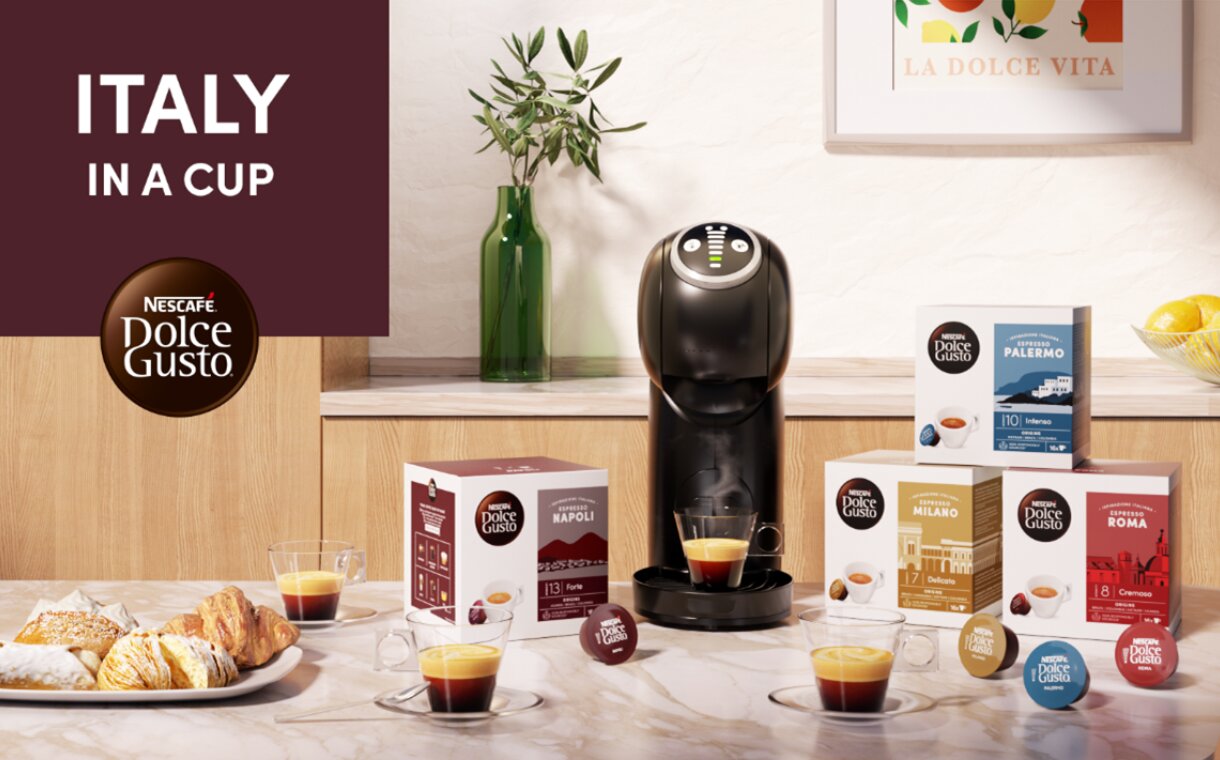 Кофемашина и капсулы Nescafe Dolce Gusto