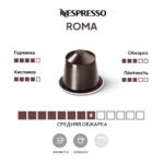 Капсула Nespresso Roma, характеристики вкуса и обжарка.
