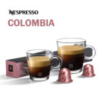 Кофе Nespresso Colombia в чашках и капсулах.