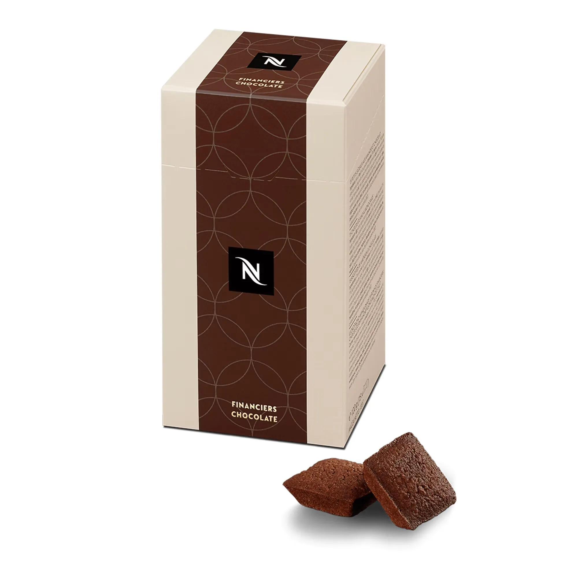 nespresso sweets печенье chocolate financiers Шоколадные финансье в упаковке Nespresso.