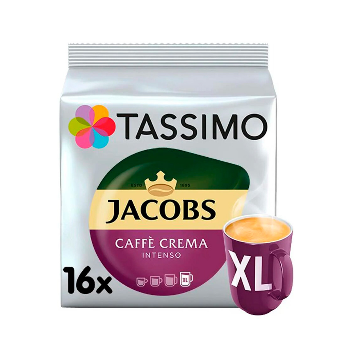 tassimo jacobs caffe crema intenso xl (16 порций) Tassimo Jacobs Caffe Crema Intenso XL (16 порций) — изображение 1