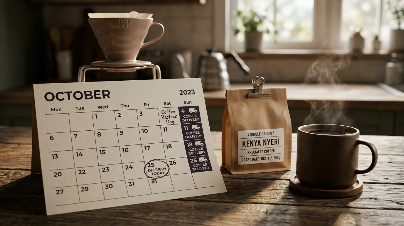 Регулярная доставка кофе — напоминание о подписке