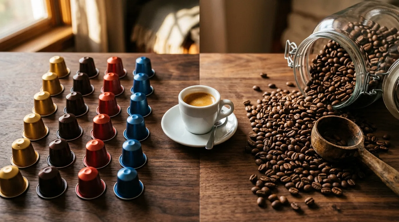 Капсулы vs зерно в 2026 — сравнение на одном столе