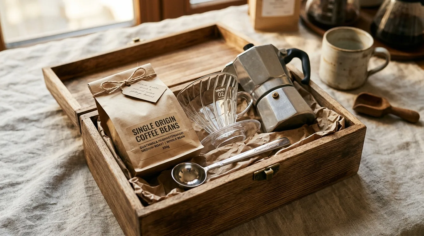 Подарочный бокс с аксессуарами для кофе