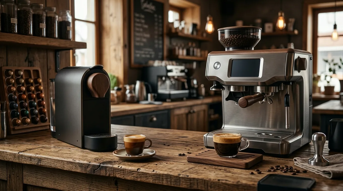Сравнение капсульной и зерновой кофемашин