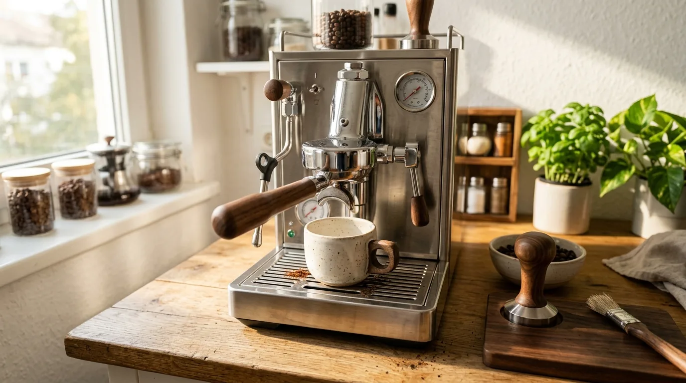 Домашняя рожковая эспрессо-машина с портафильтром